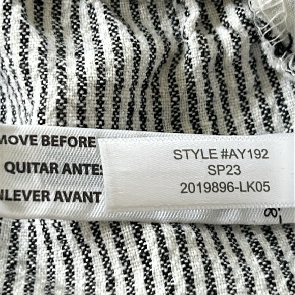 J Crew Striped Cuffed Linen Cotton Pull-on Pants w Pockets Sz 14 w MEASUREMENTS! - Picture 15 of 16